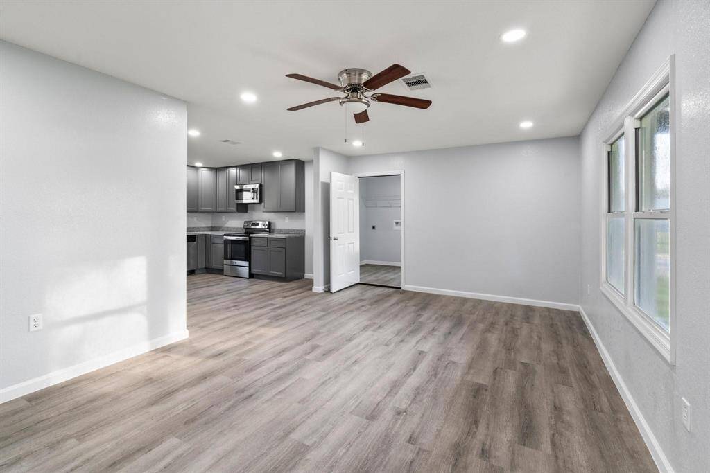 Open concept Living room with kitchen view