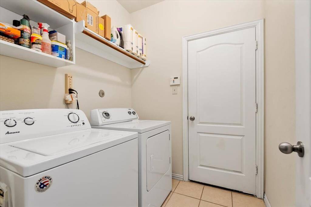 Laundry room opens to the garage.