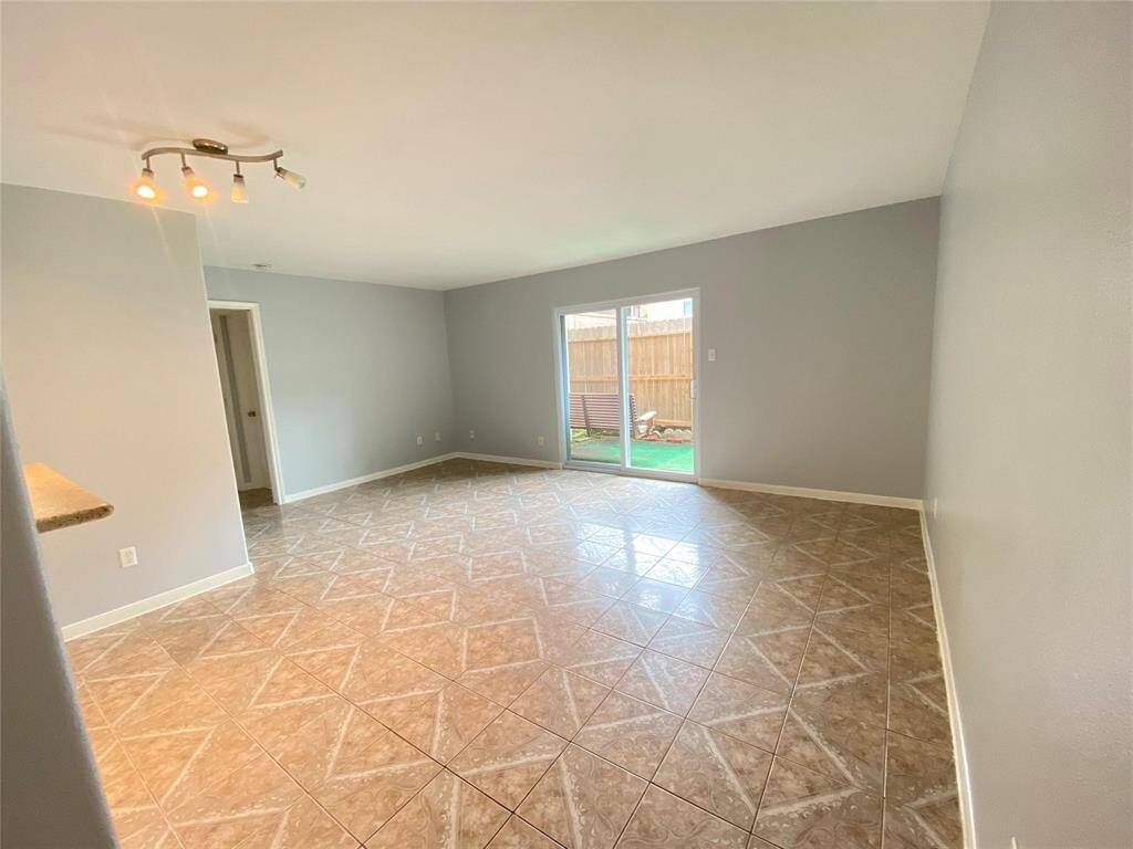 Living room leading to patio