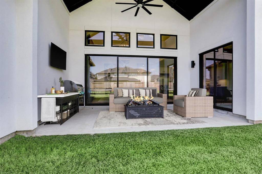 Representation of backyard patio