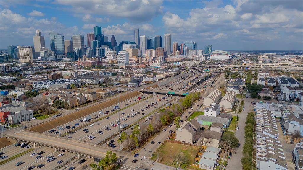 A vibrant urban setting with city skyline,