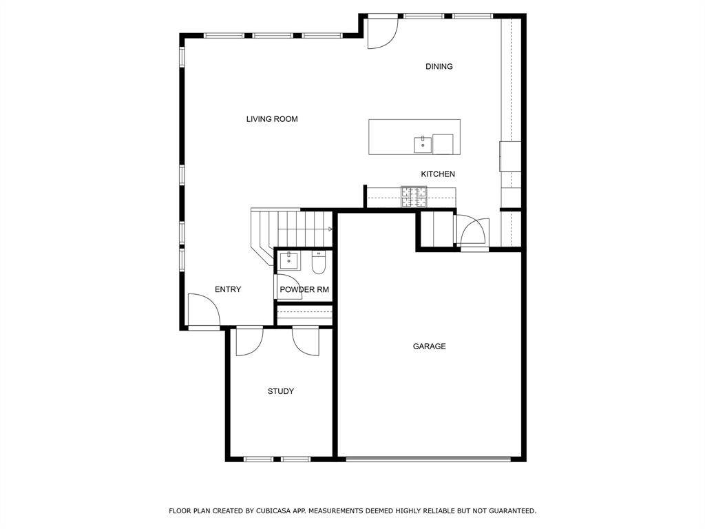 First floor plan. Deemed to be accurate but not guaranteed.