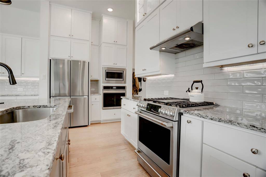Shot of the "cooking" area of the kitchen.