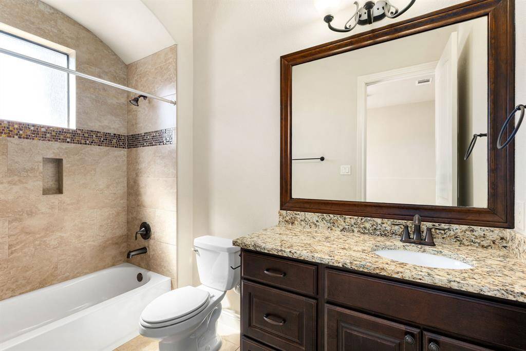 The secondary room ensuite bathroom