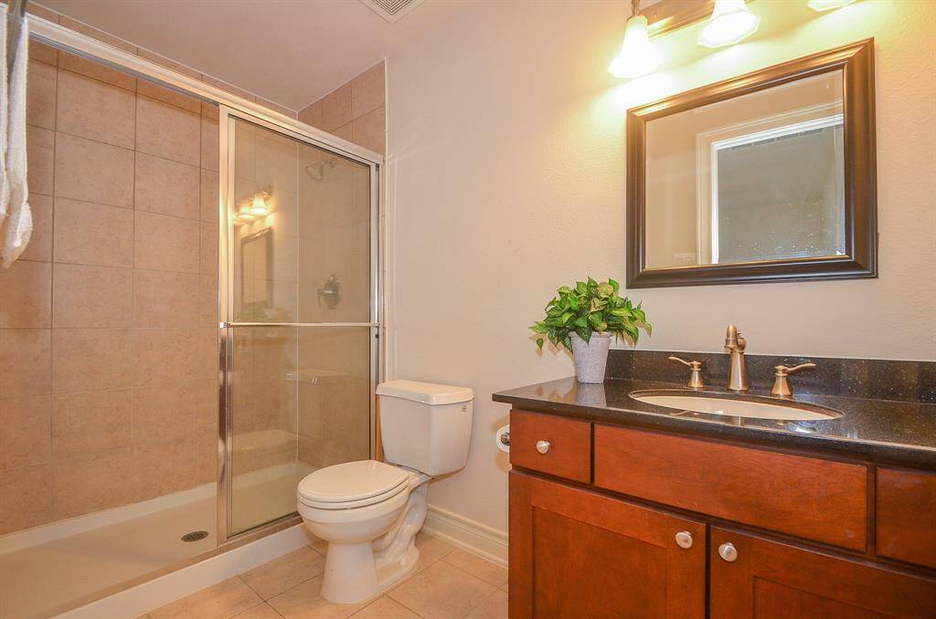 First Floor bedroom with walk-in shower.