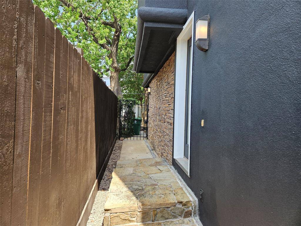 Entrance to home from rear view