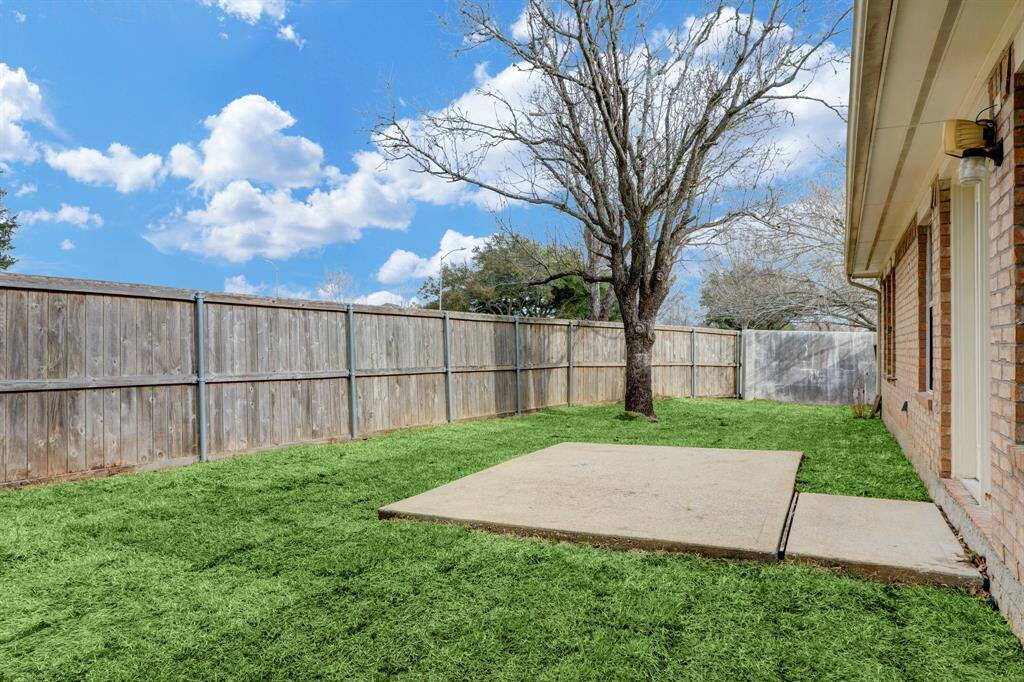 Backyard patio...