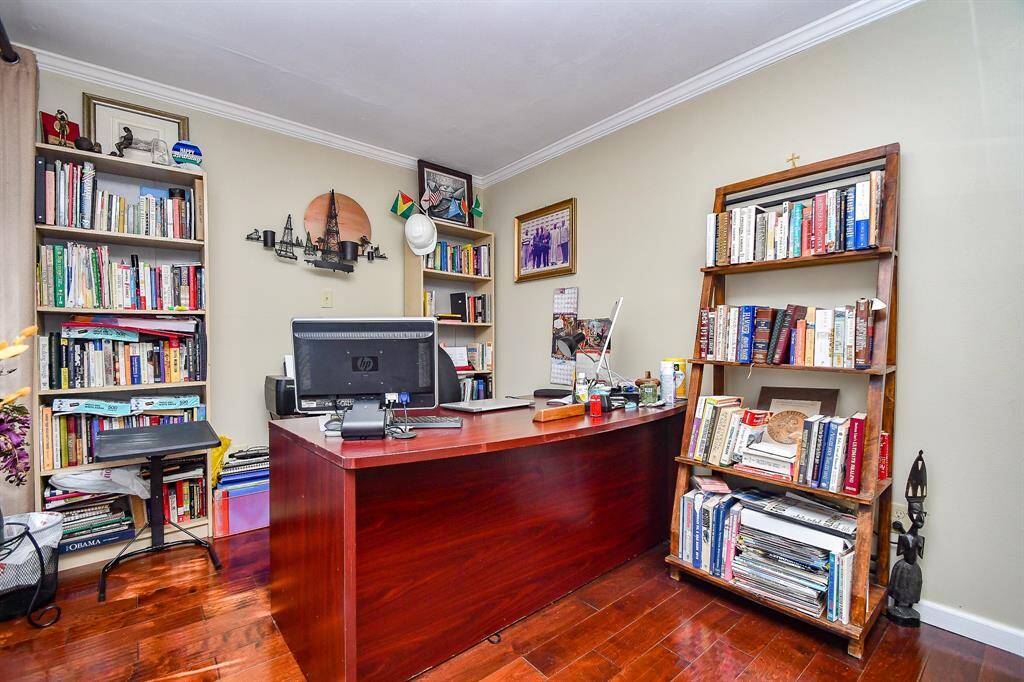 The Study is neatly tucked away and offers privacy!