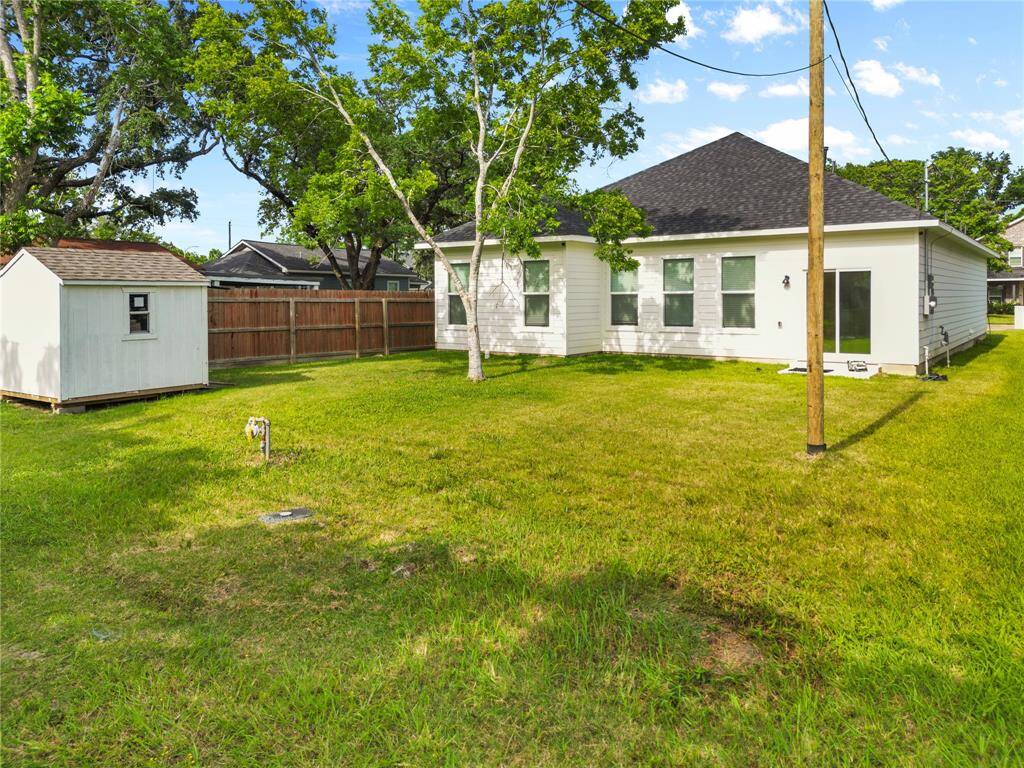 Patio with shed included