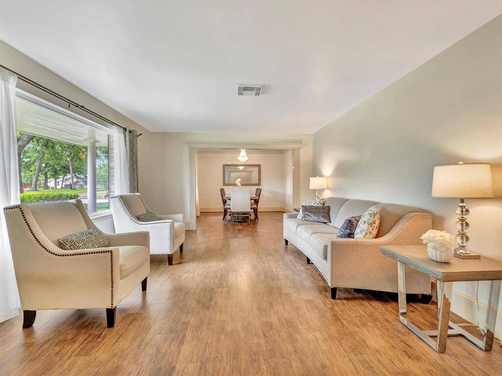 Formal living open to Formal Dining