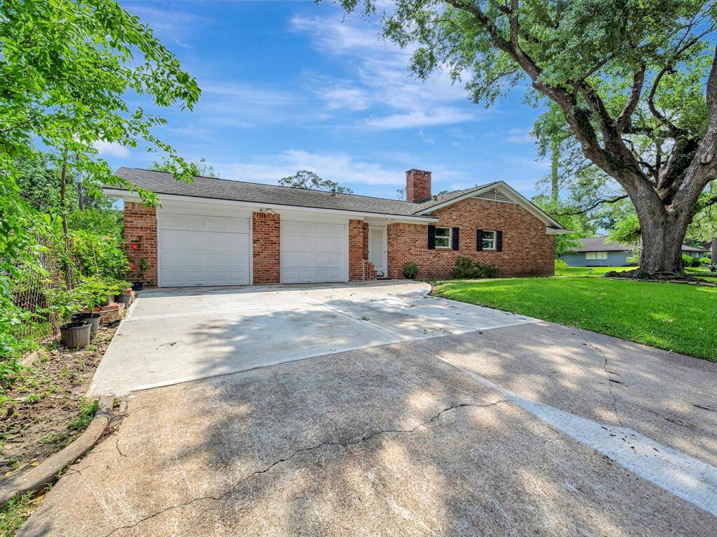 Garage entrance on side of home
