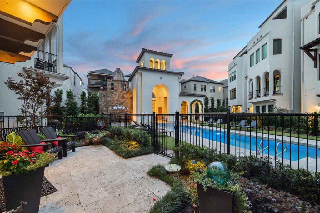 Lovely landscaping on the outdoor patio.