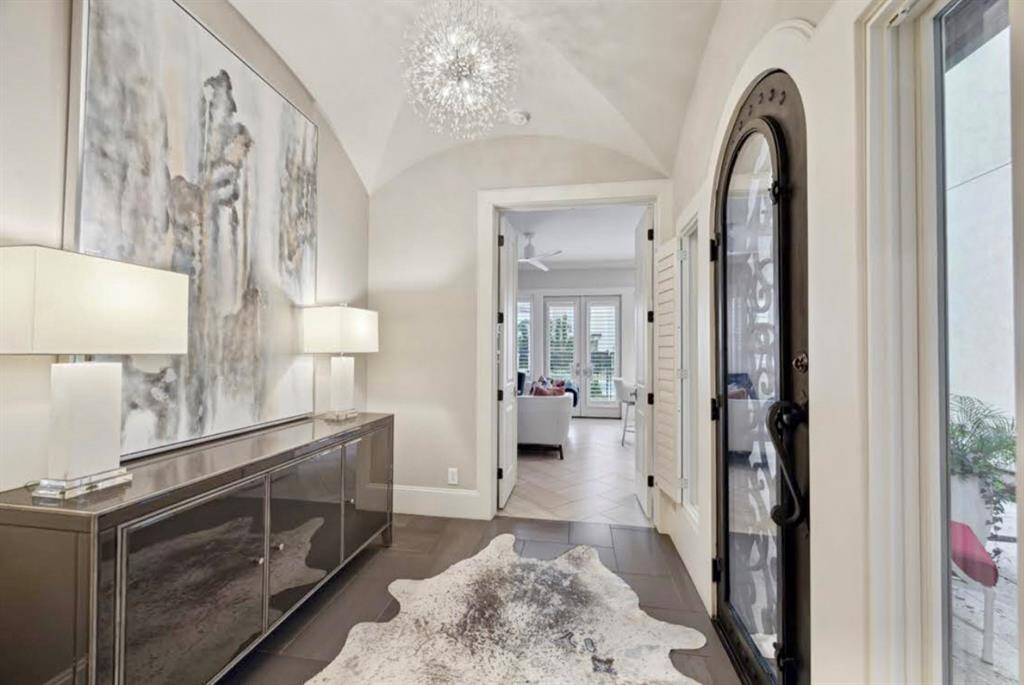 Beautiful walkway to the entrance of the home. Elegance personified.