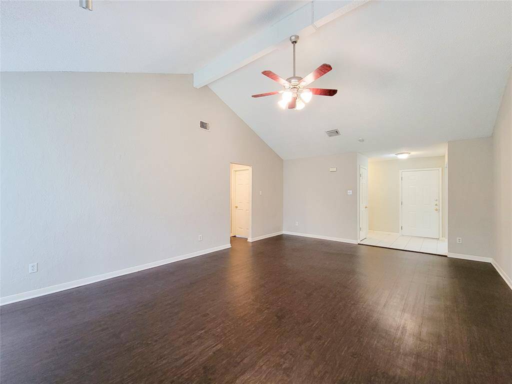 View of family room as you enter from back door