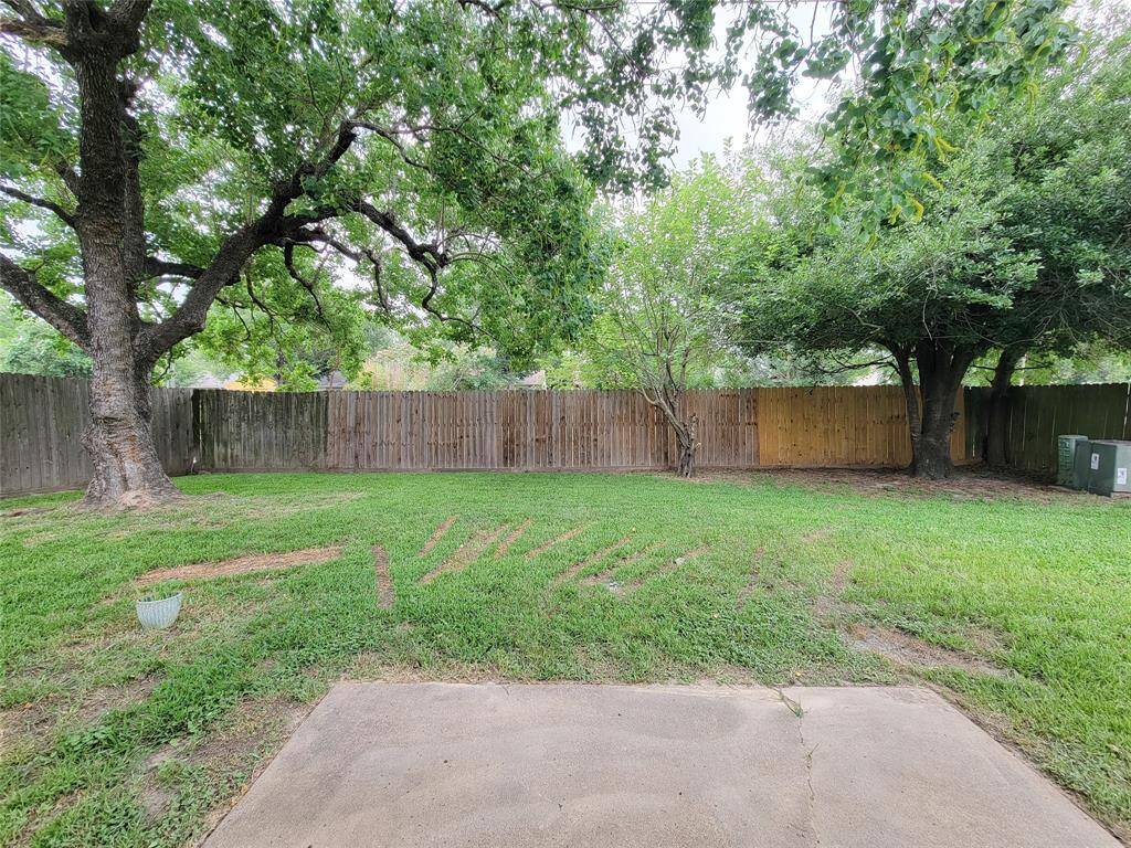 View from back door of private back yard