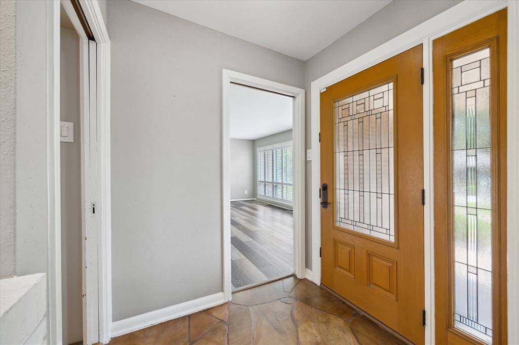 The front foyer. New front door added.
