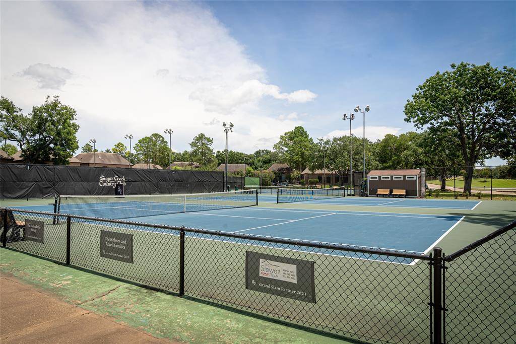 Country club tennis court. Memberships available.