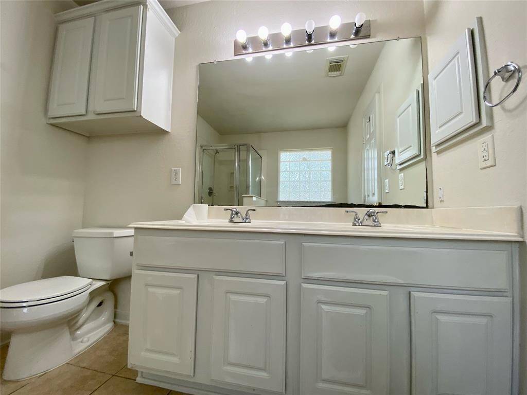 Primary bathroom with double sinks