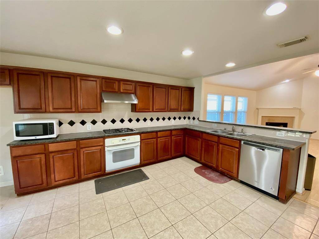 Kitchen open to Family Room