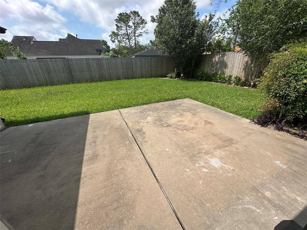 Nice back patio for grilling