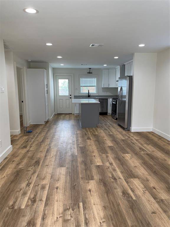 View from front door to kitchen