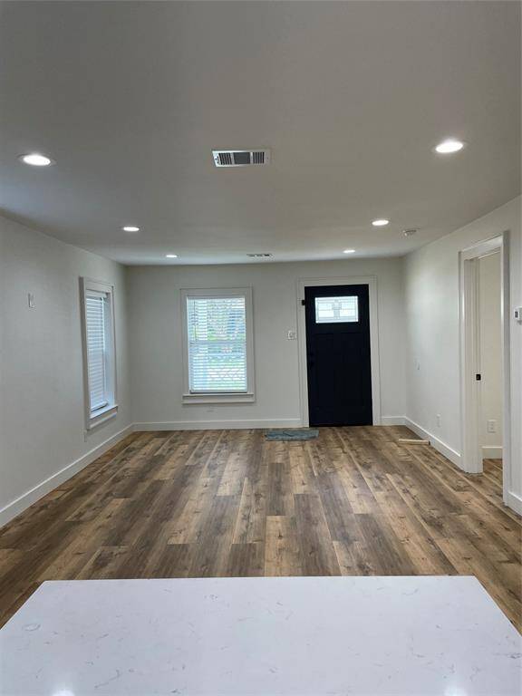 view from kitchen to front door