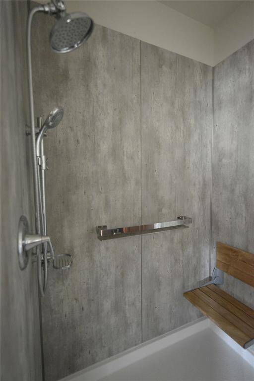 Custom made shower in the owner's suite.