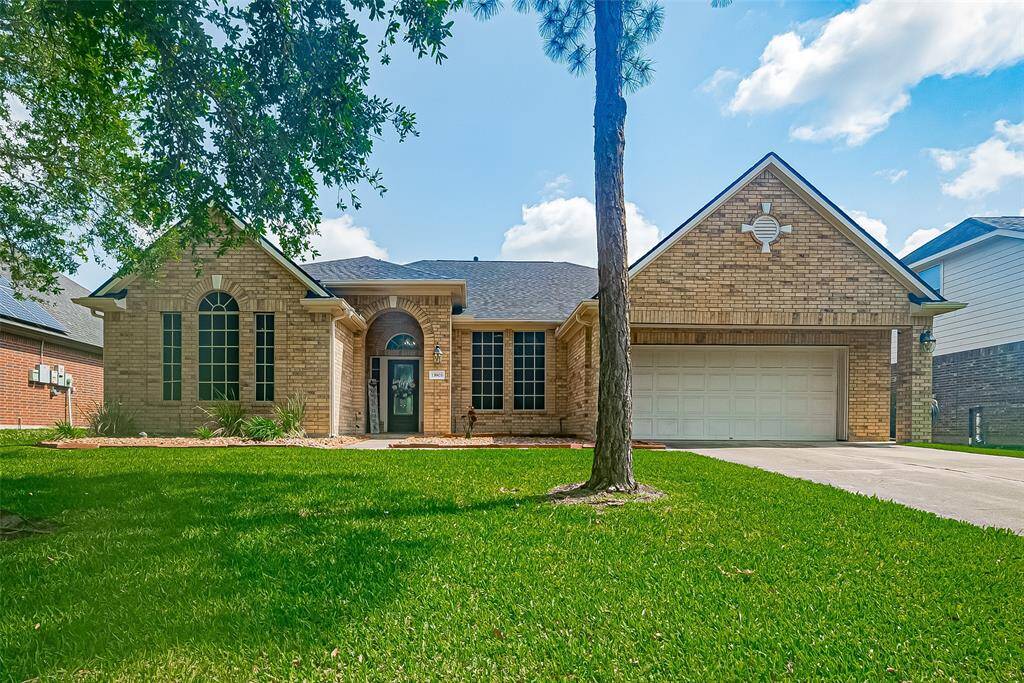 This charming single-story home features a brick exterior, large arched windows, and a well-maintained front yard. A spacious driveway leads to a three-car tandem garage, providing ample parking and storage. Enjoy your own private pool and access to great neighborhood amenities. Conveniently located near Hwy 288, the new H-E-B, restaurants, and shopping. This one won’t last!