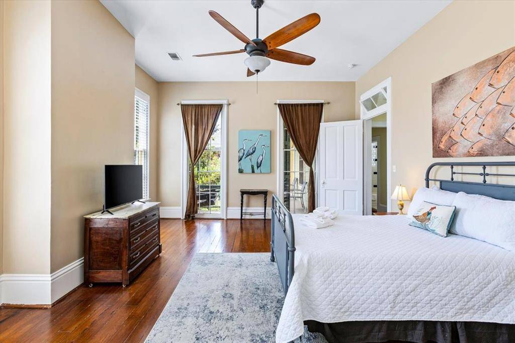 Bedroom 4 is upstairs. This room is oversized and overlooks the side and back yards.