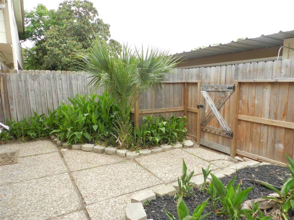 patio and gate to carport