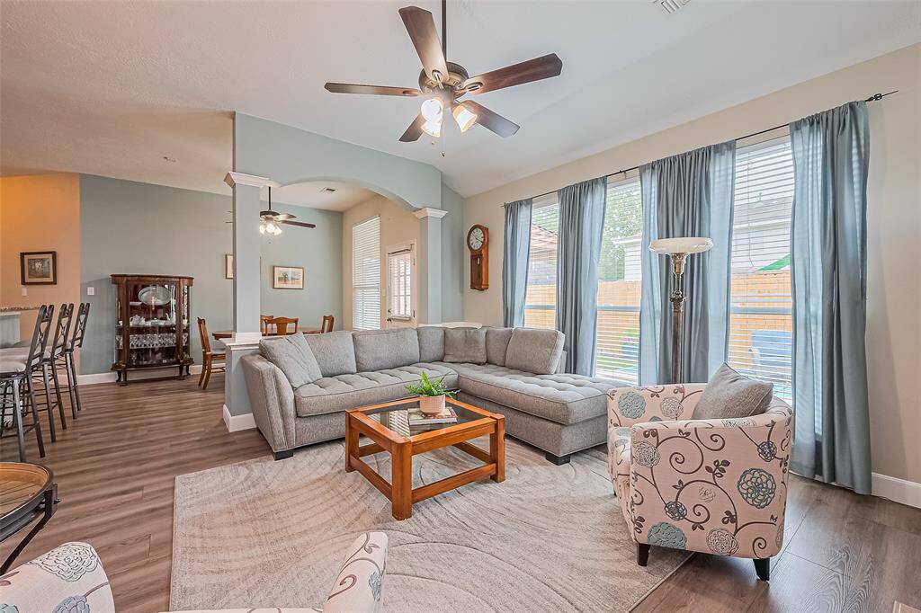 This charming fireplace adds a touch of cinematic elegance, creating a cozy centerpiece for your living space.