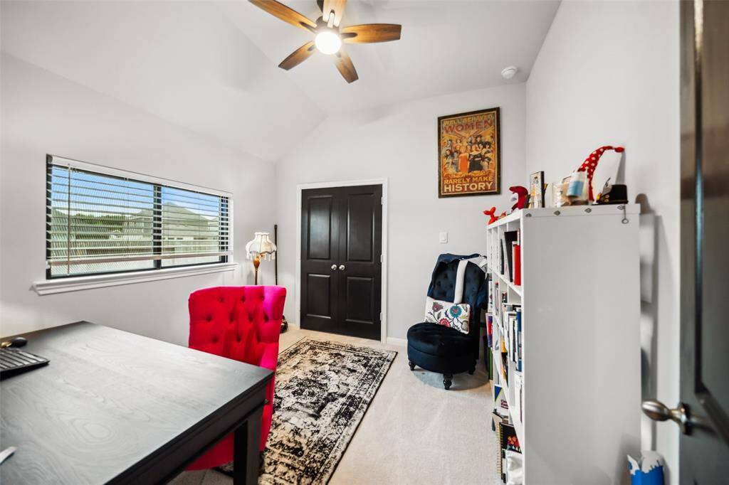 There are 3 secondary bedrooms or you could use one of the bedrooms for a home study. Whatever works for your family.