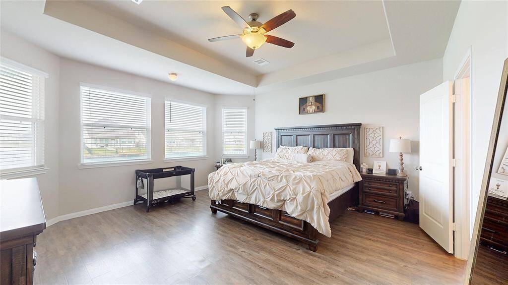 Bay windows with gorgeous views in the primary bedroom