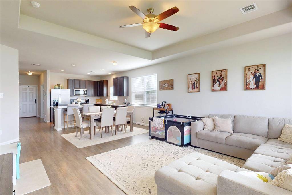Open-concept floor plan creates smooth transitions