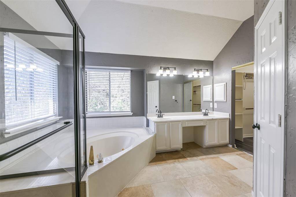 Primary bath with vanity