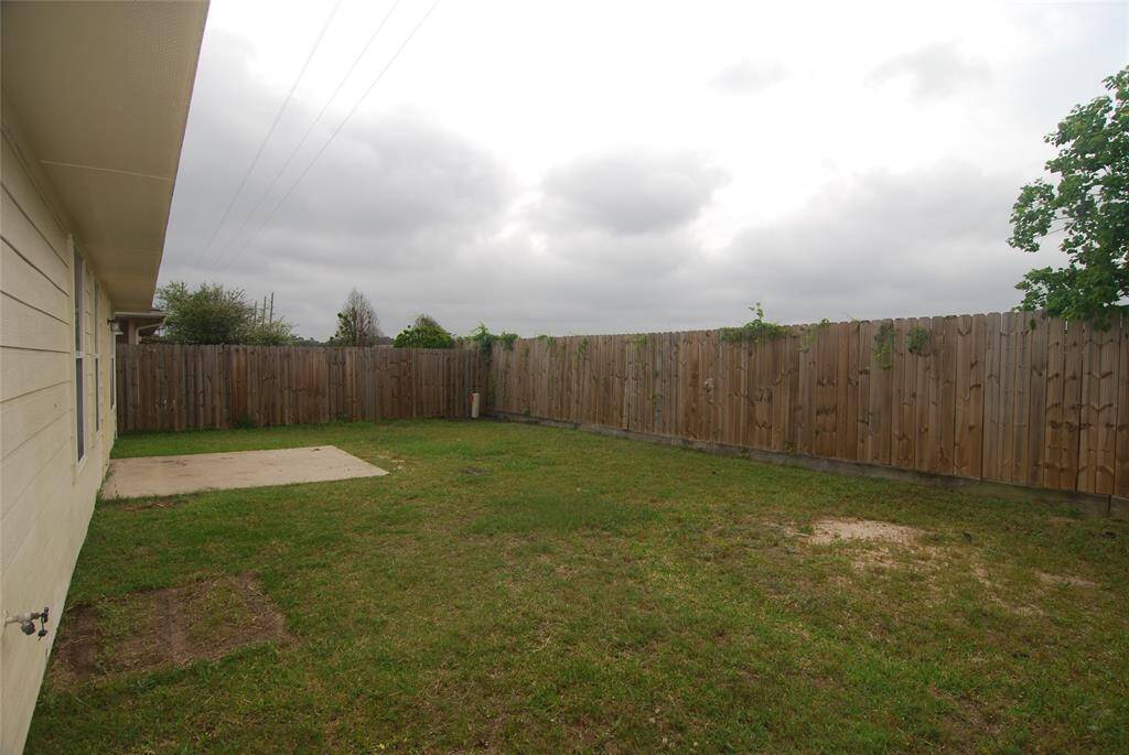 Back yard!  No neighbors! A patio cover has since been added!