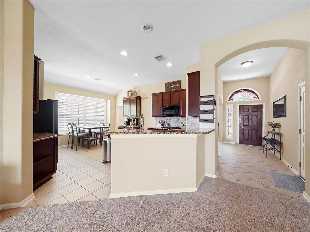 View from the living room to give you an idea of how open the floor plan really is!