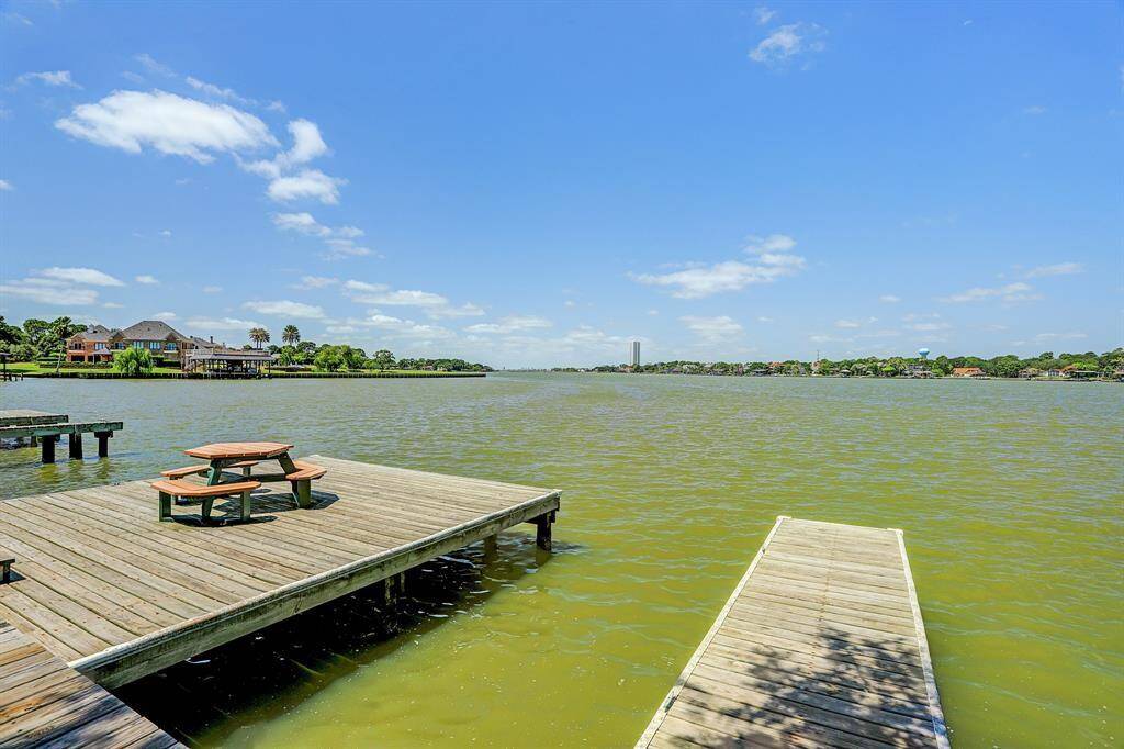 The view across Taylor Lake from the community piers and boat slips.