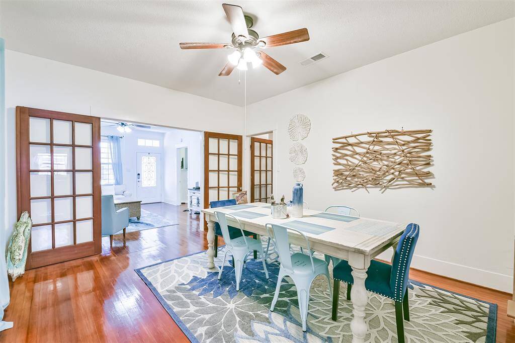 dining room and living room