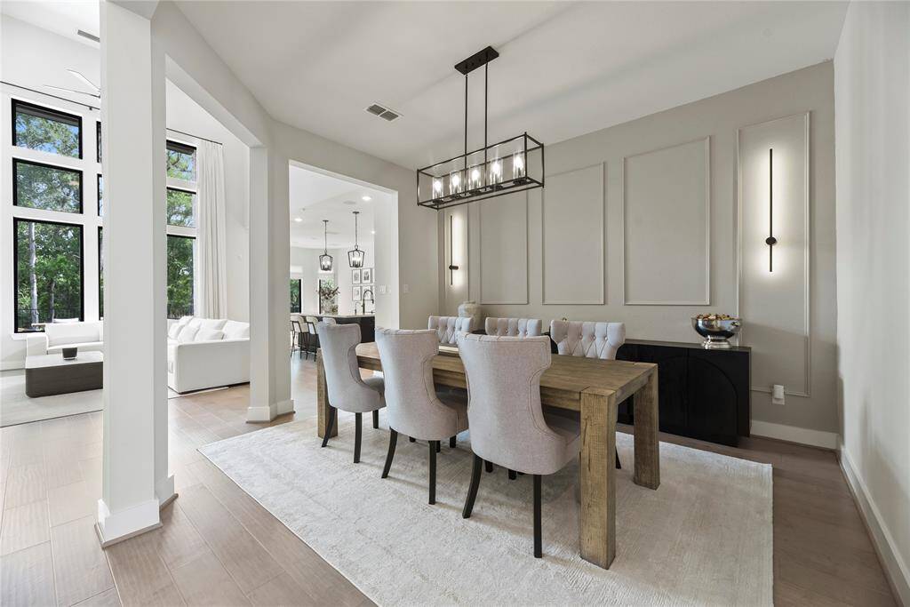Elegant formal dining area.