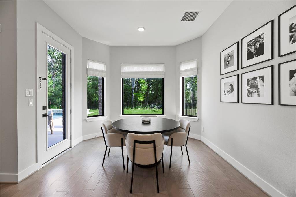 A breakfast room with a view.