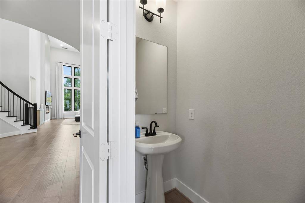Convenient powder room on the first floor.