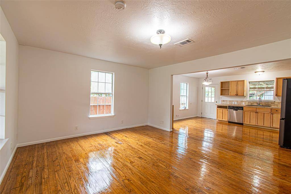 living room and kitchen
