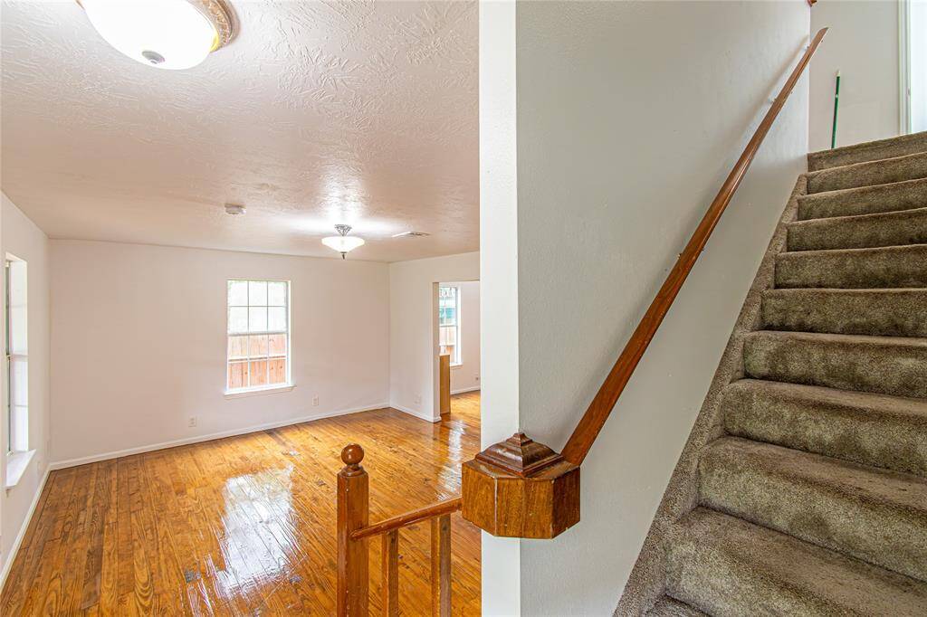 Living area and stairs