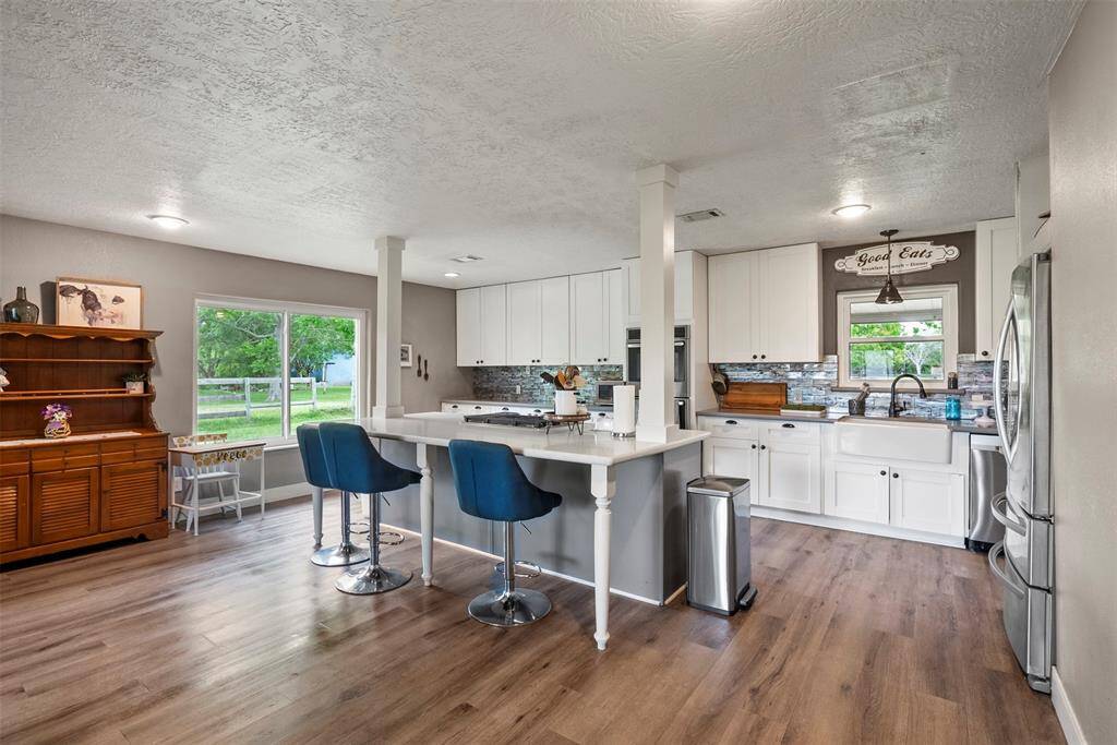 Kitchen includes soft close cabinets and drawers.