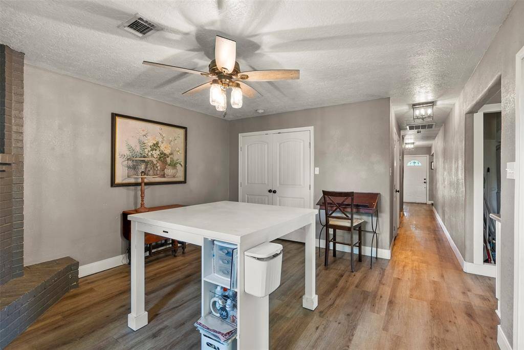 Seating area or dining room.