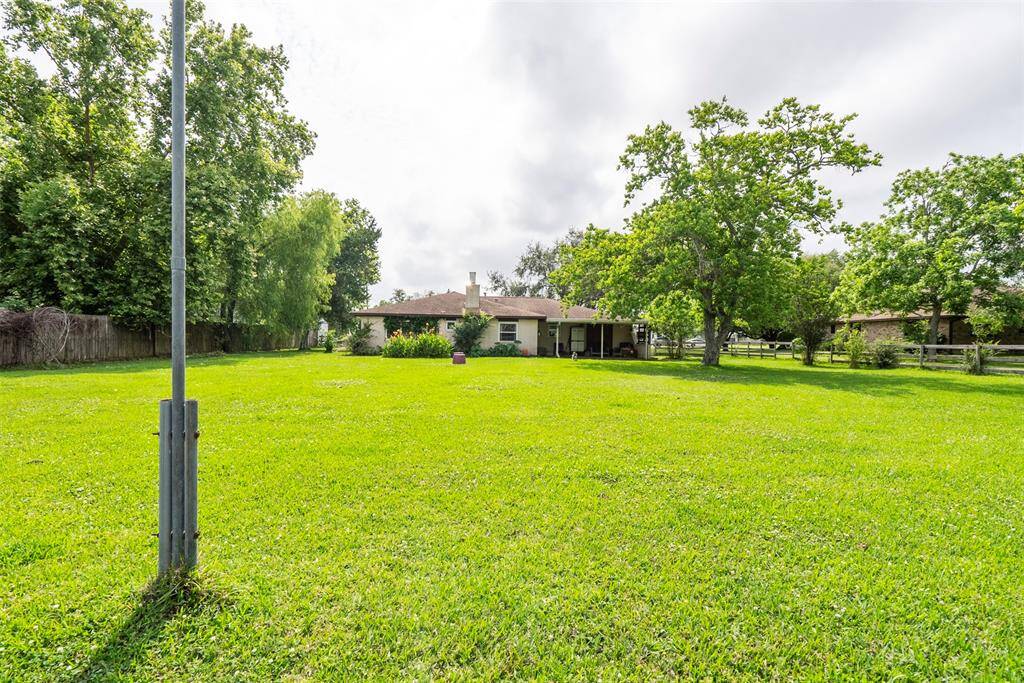 Fenced yard.