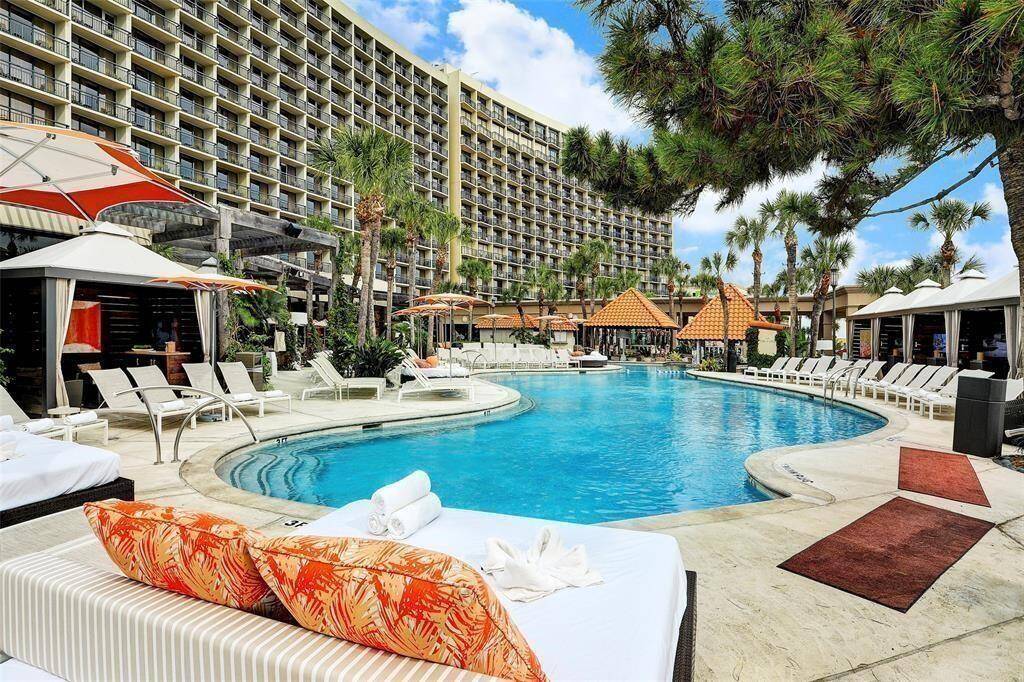 This is an inviting resort-style pool for all guests