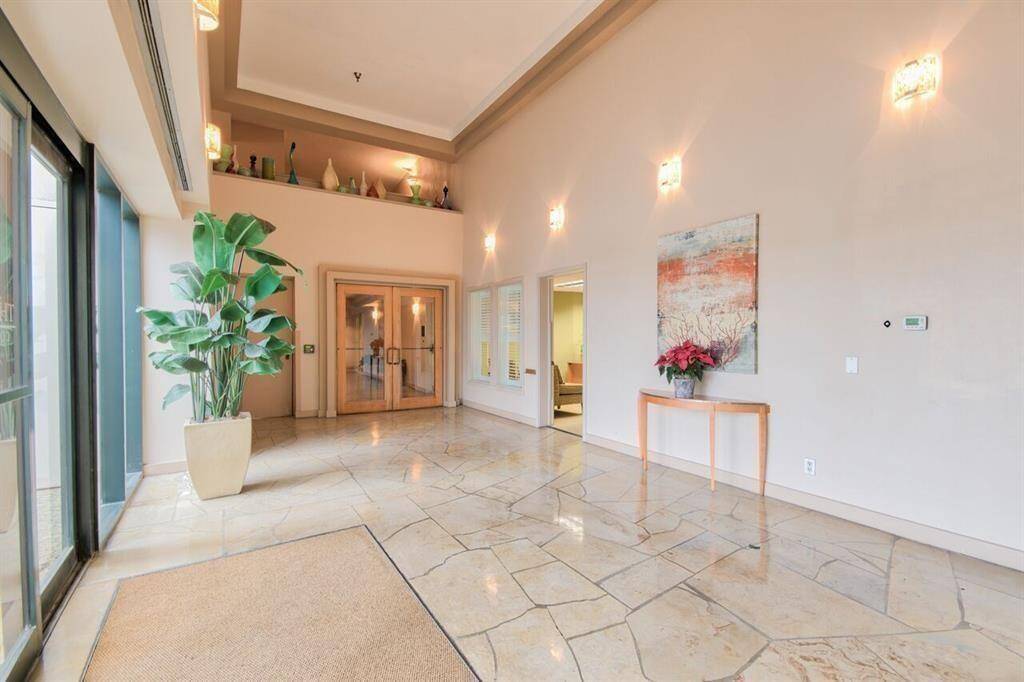 Condominium entrance and lobby with onsite managers office.