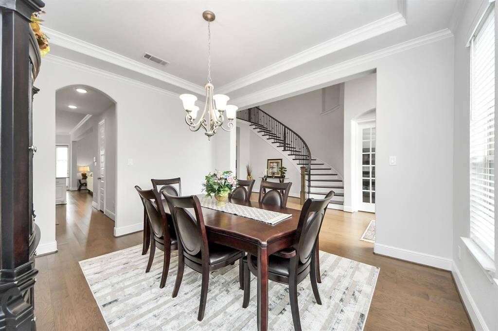 Formal Dining, connects to kitchen with a butlers pantry